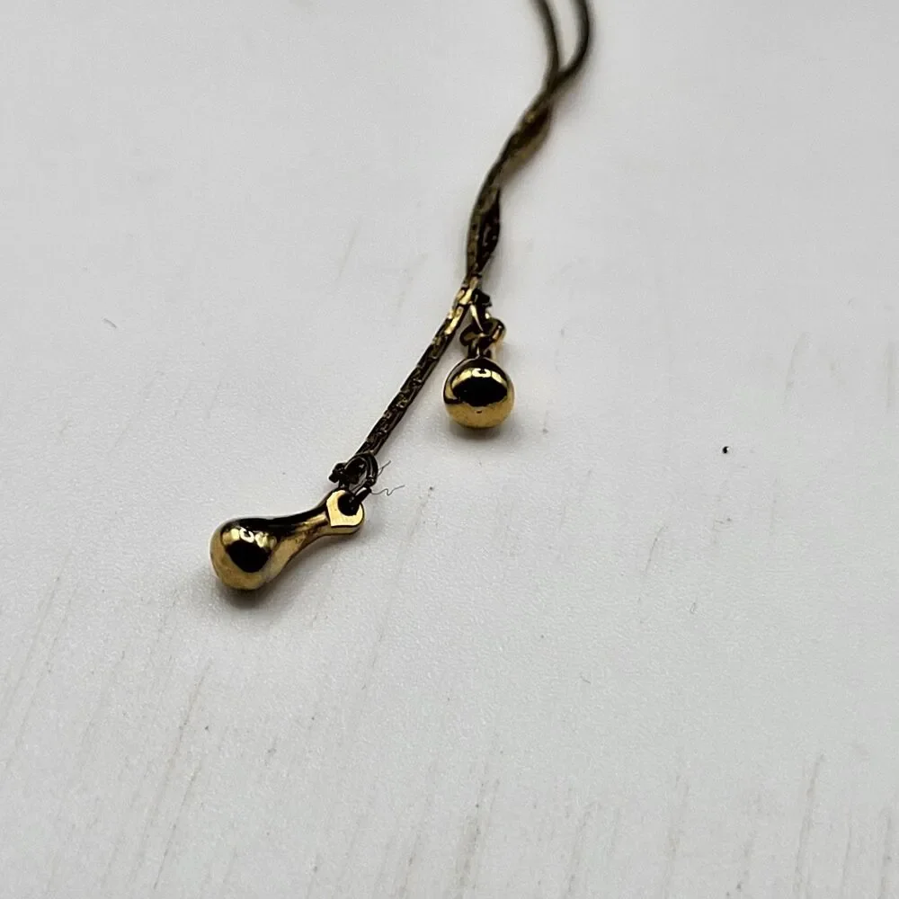 Estate Adjustable Heart Bolo Necklace 28in - Picture 5 of 6